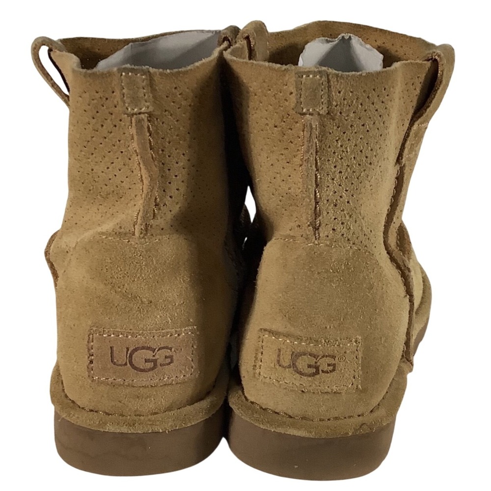 UGG Classic Unlined Mini Perforated Tan Suede Ankle Boots 1016852‎ Womens 8 - Picture 3 of 7